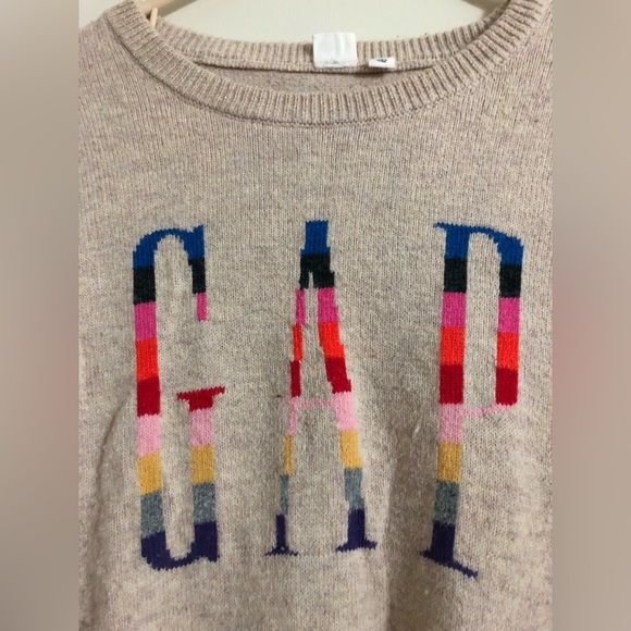 Gap Women’s Striped Color Logo Sweater - Picture 3 of 4